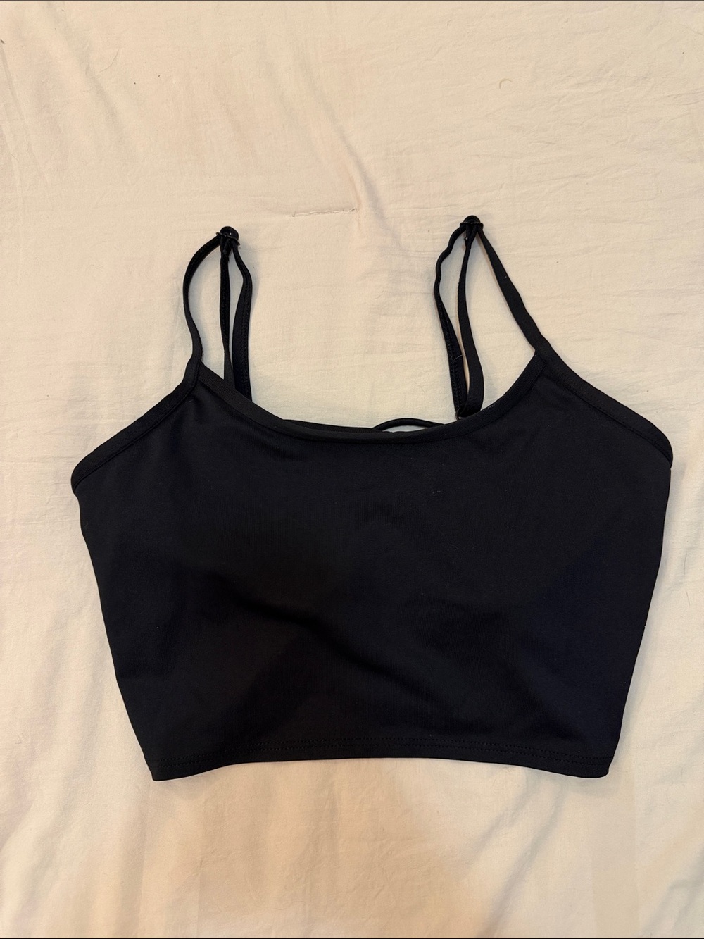 Cropped lined workout tank top